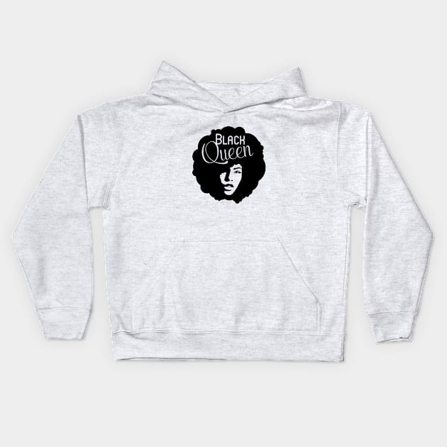 Black Queen | Strong Black Woman Kids Hoodie by UrbanLifeApparel